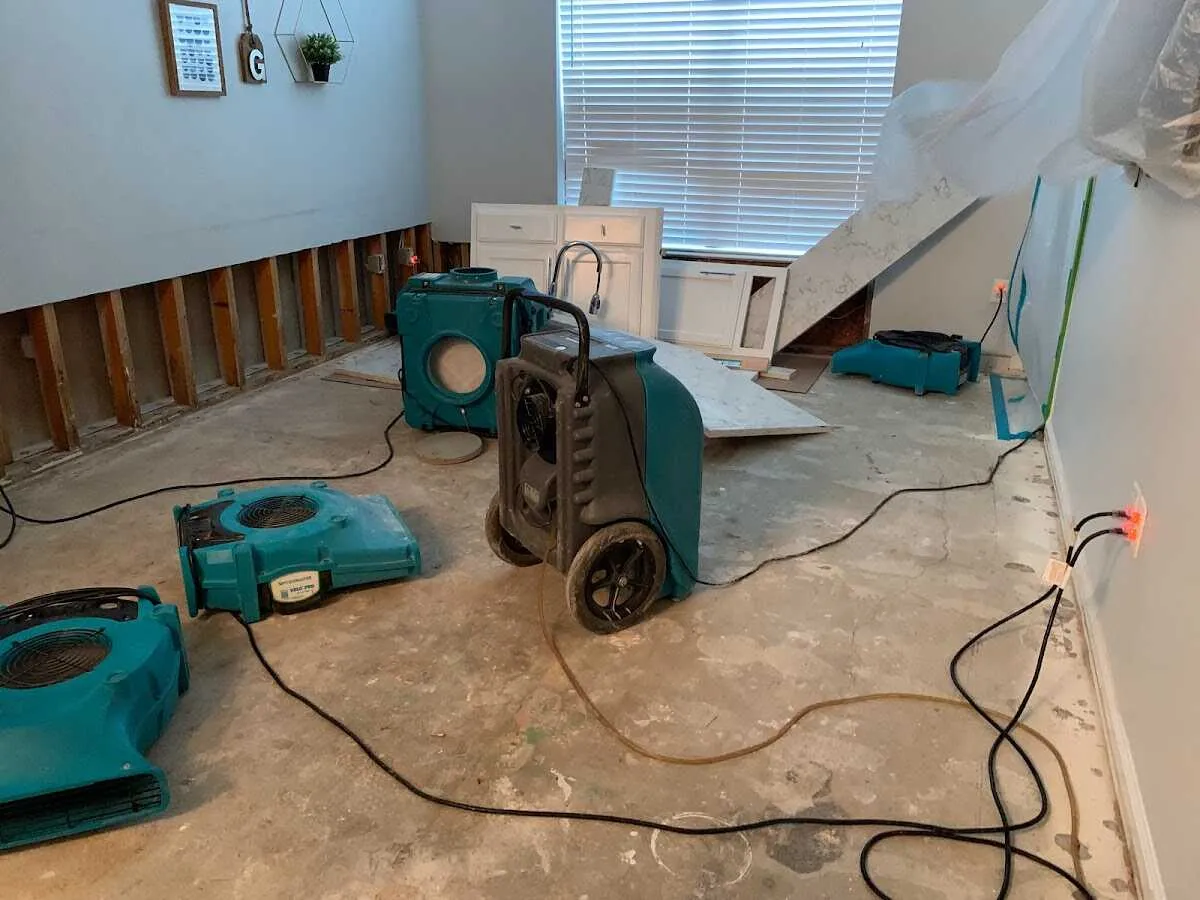 Dehumidifier in flood-cut room for Water Extraction & Removal in Reynoldsburg